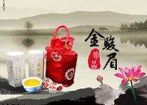 金针梅锦袋木盒装 祖缶金针梅 大红袍做的茶叶品牌