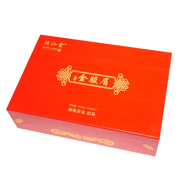 8号特制金骏眉顶级红茶木盒四两装 独特地域香花香蜜香腊梅花香型茶叶产品侧面高清图
